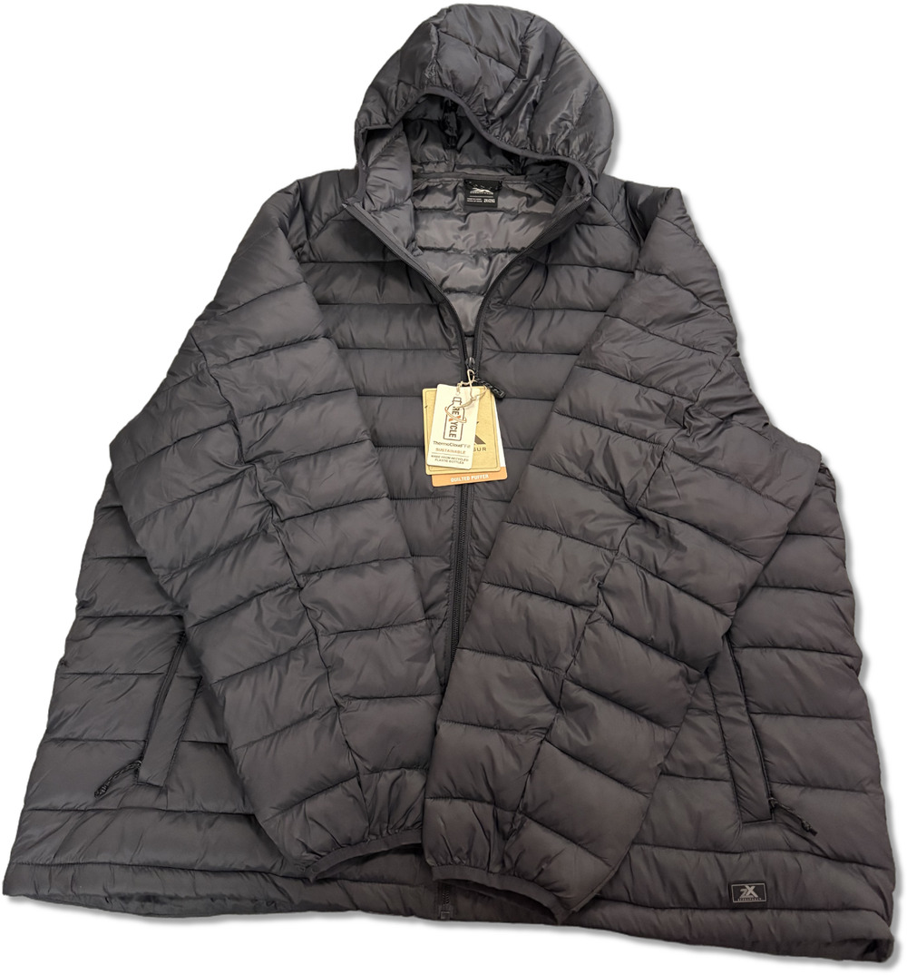 Men's ZeroXposur Zip Hooded Puffer Jacket - Size 2XL - Black, Coat, NWT F83032